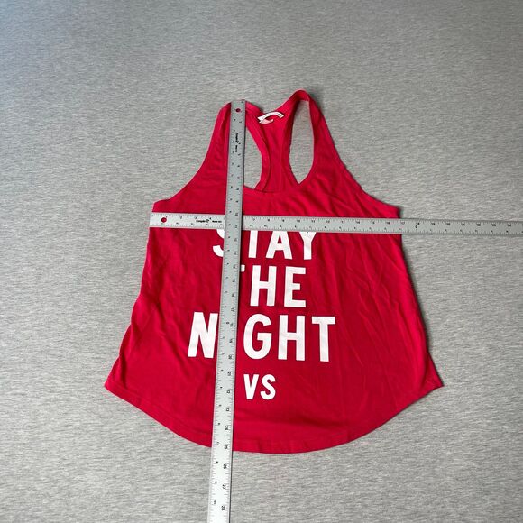 Victoria's Secret Red "Stay The Night" Sleep Racerback Tank Top - Picture 3 of 7